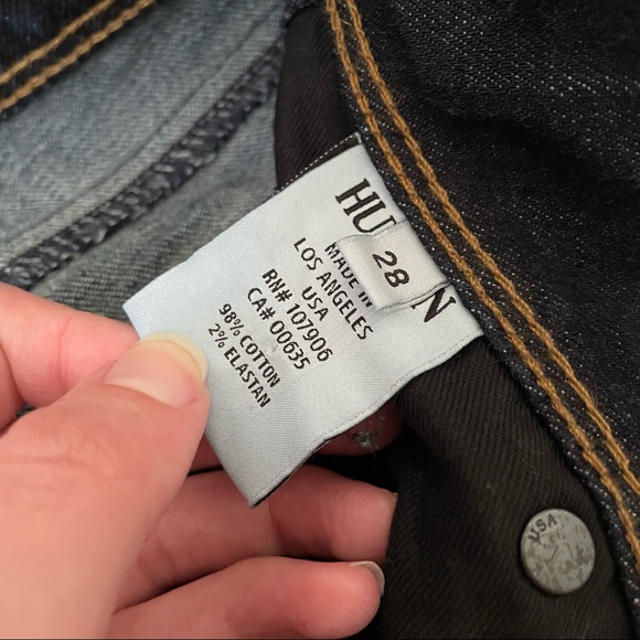 Hudson Dark Wash Straight Leg Jeans EUC Size 28 - Picture 7 of 7